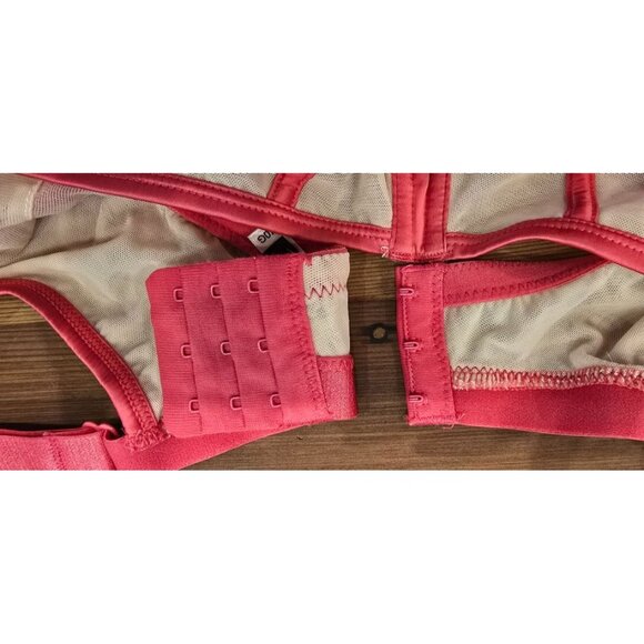Adore Me Hot Pink Sheer Lace Underwire Bra 40G - Picture 4 of 4